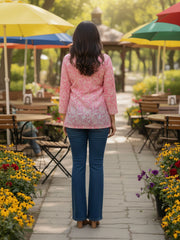 Nikita Hand block Pink Kurti