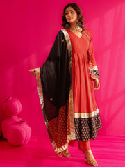 Vihaana Mirror Work Anarkali Suit Set