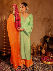 Bedamati Silk Zardozi Suit Set
