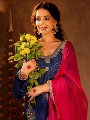Noor-e-Nazakat Blue Hand Embroidery Suit Set