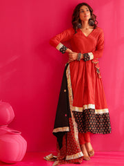 Vihaana Mirror Work Anarkali Suit Set
