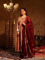 Aishwarya Tissue Hand Embroidered Anarkali Suit Set