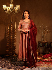 Aishwarya Tissue Hand Embroidered Anarkali Suit Set