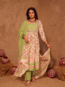 Gulbahar Hand Block Print Cotton Anarkali Set