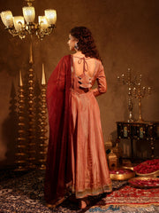 Aishwarya Tissue Hand Embroidered Anarkali Suit Set