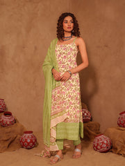 Saloni Floral Hand Block Print Cotton Kurta Set