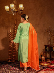 Bedamati Silk Zardozi Suit Set