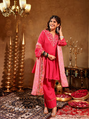 Pink Charm Gota Hand Embroidered Suit Set