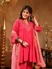 Pink Charm Gota Hand Embroidered Suit Set