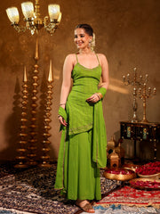 Heeriye Green Zardozi Sharara Set