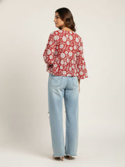 Red Hand block Top