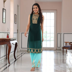 Green Heavy Gota Work CO ORD