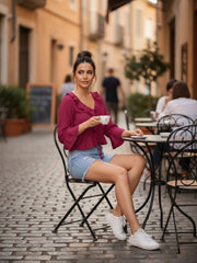 Rose Hot Pink Pure Cotton Top