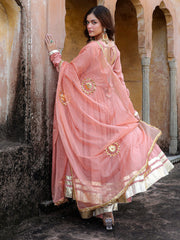 Sunaina Mul Chanderi Gota Work Anarkali Set