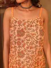 Vidha Jaal Floral Hand Block Print Cotton Kurta