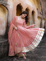 Sunaina Mul Chanderi Gota Work Anarkali Set