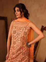 Vidha Jaal Floral Hand Block Print Cotton Kurta