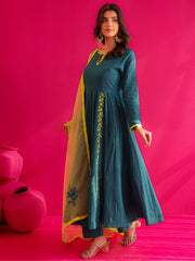 Kashvi Pure Cotton Embroidered Anarkali Suit Set