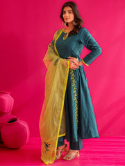 Kashvi Pure Cotton Embroidered Anarkali Suit Set