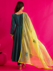 Kashvi Pure Cotton Embroidered Anarkali Suit Set
