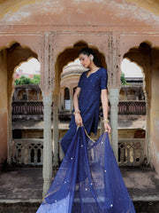 Tara Navy Blue Hand Embroidered Farsi Set