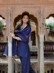 Tara Navy Blue Hand Embroidered Farsi Set