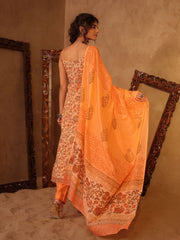 Vidha Jaal Floral Hand Block Print Cotton Kurta