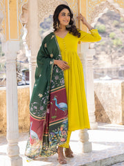 Samriddhi Mul Cotton Anarkali Suit Set