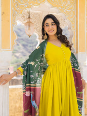 Samriddhi Mul Cotton Anarkali Suit Set