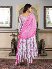 Asheera Nitara Hand Block Anarkali Suit Set