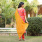 Neera Orange Maslin Hand Embroidered Suit Set