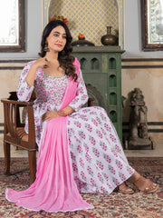 Asheera Nitara Hand Block Anarkali Suit Set