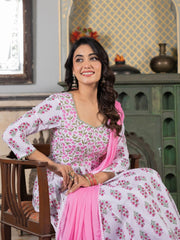 Asheera Nitara Hand Block Anarkali Suit Set