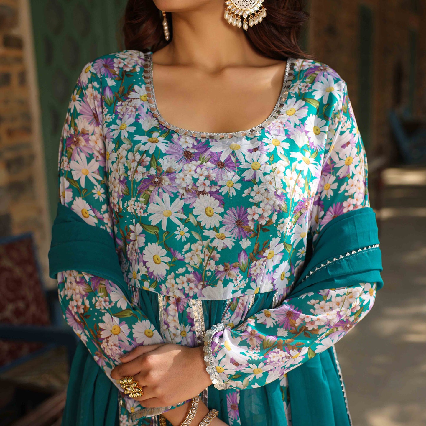 Rimjhim floral Sharara Suit Set