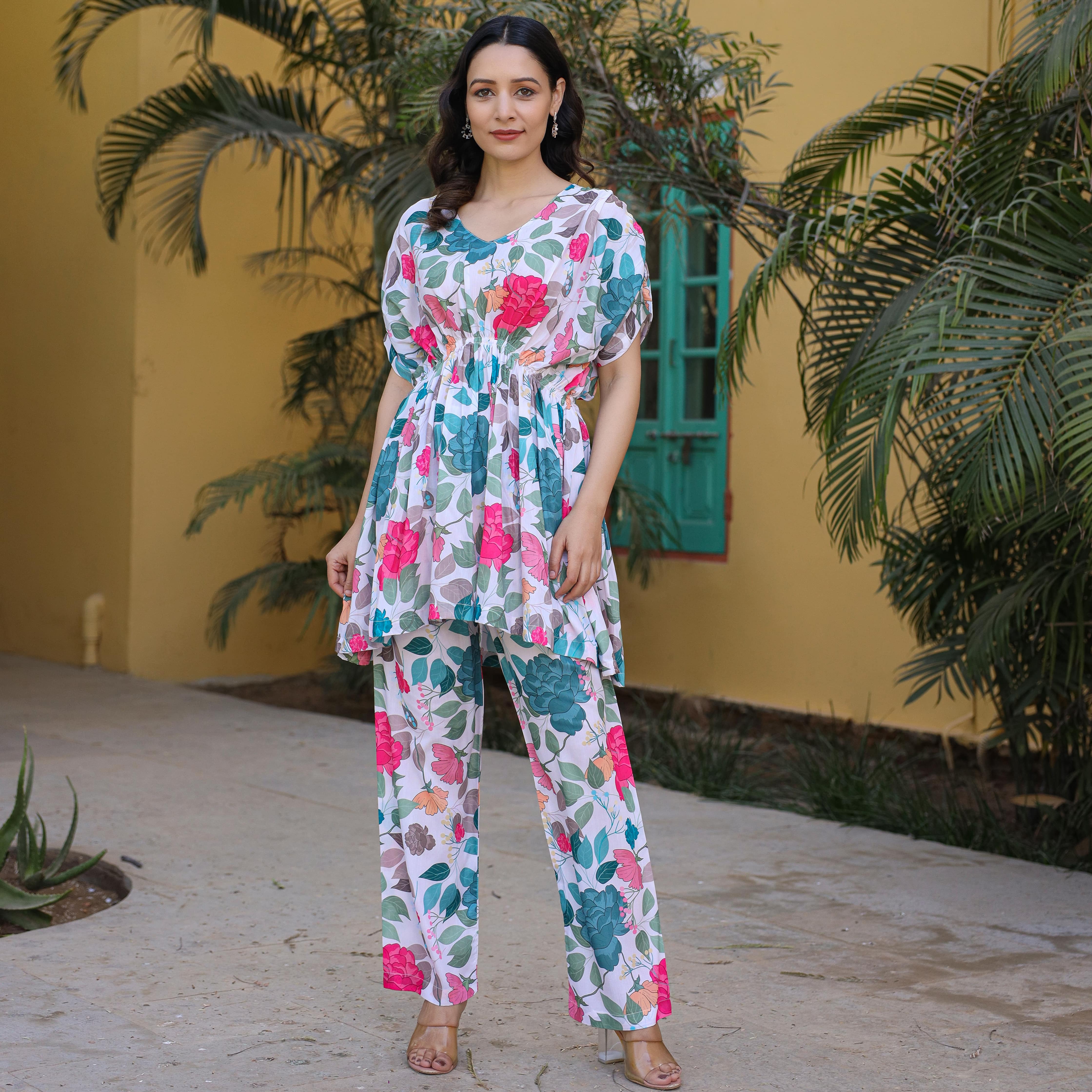 Asheera Spring floral Printed Co Ord Set