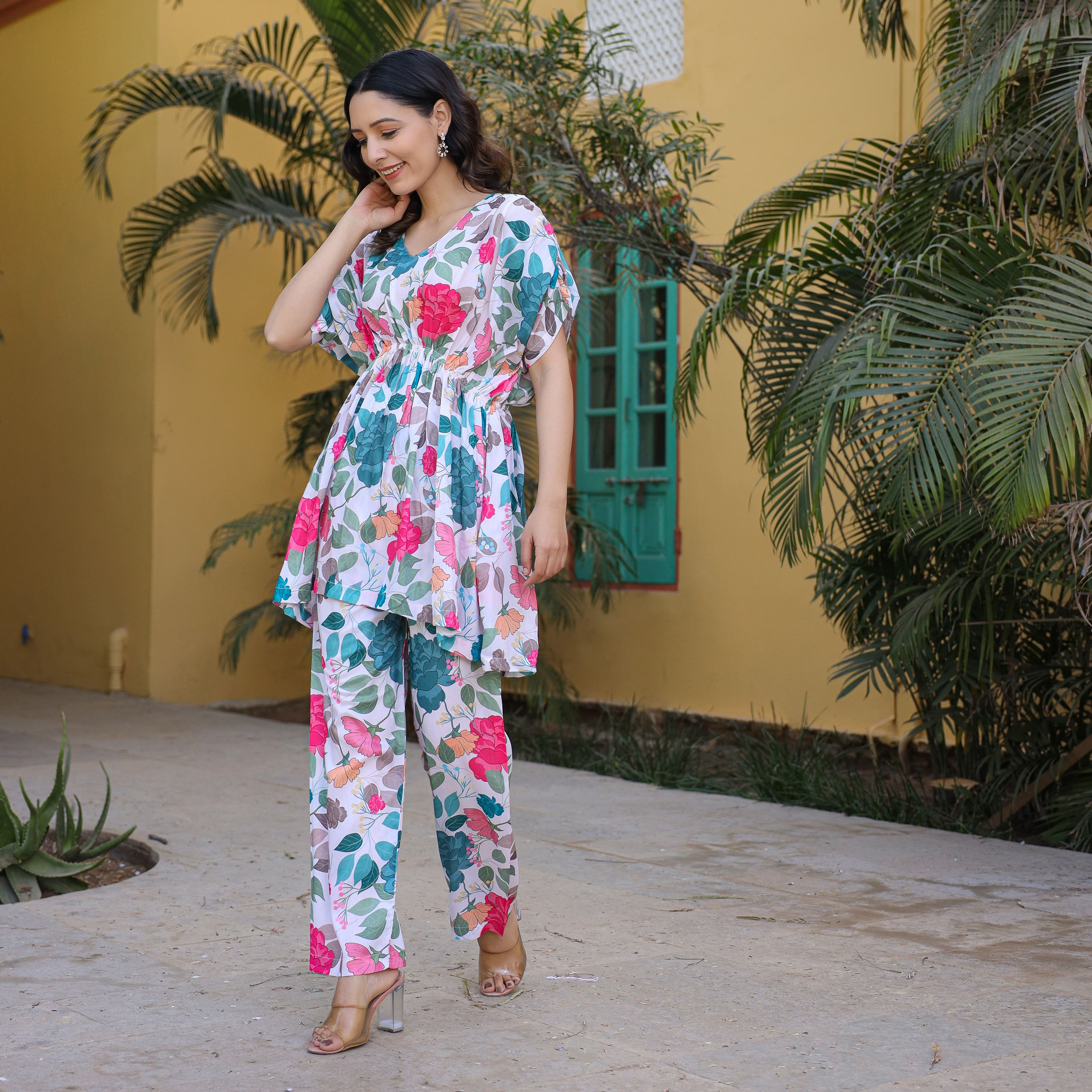 Asheera Spring floral Printed Co Ord Set