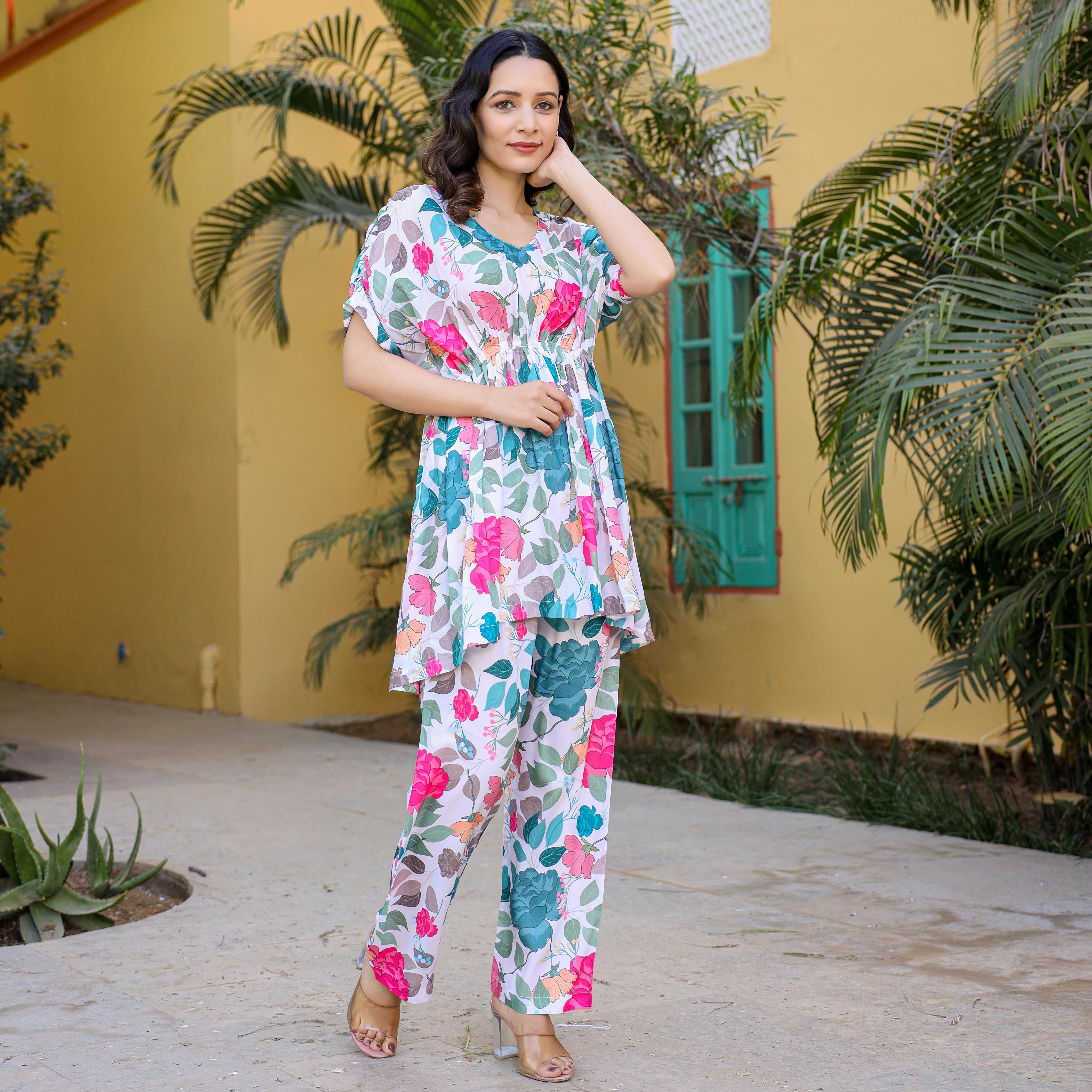 Asheera Spring floral Printed Co Ord Set