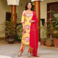 Ira Yellow Maslin Hand Embroidered Suit Set